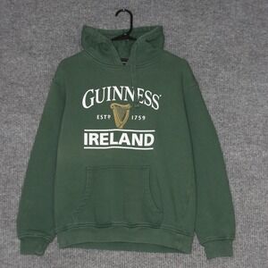 Mens Guinness Ireland Green Hooded Sweatshirt Hoodie Size M